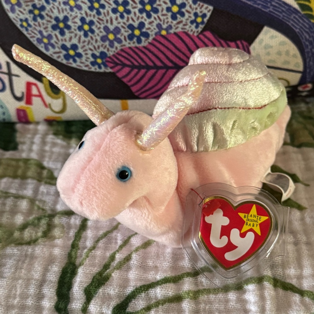 Ty Beanie Baby Swirly the Pink Snail 1999
